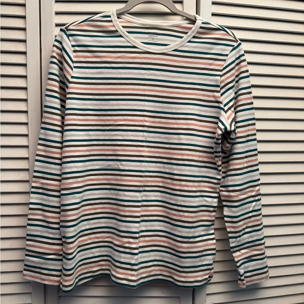 NWOT Lands' End Multicolor Striped Shirt